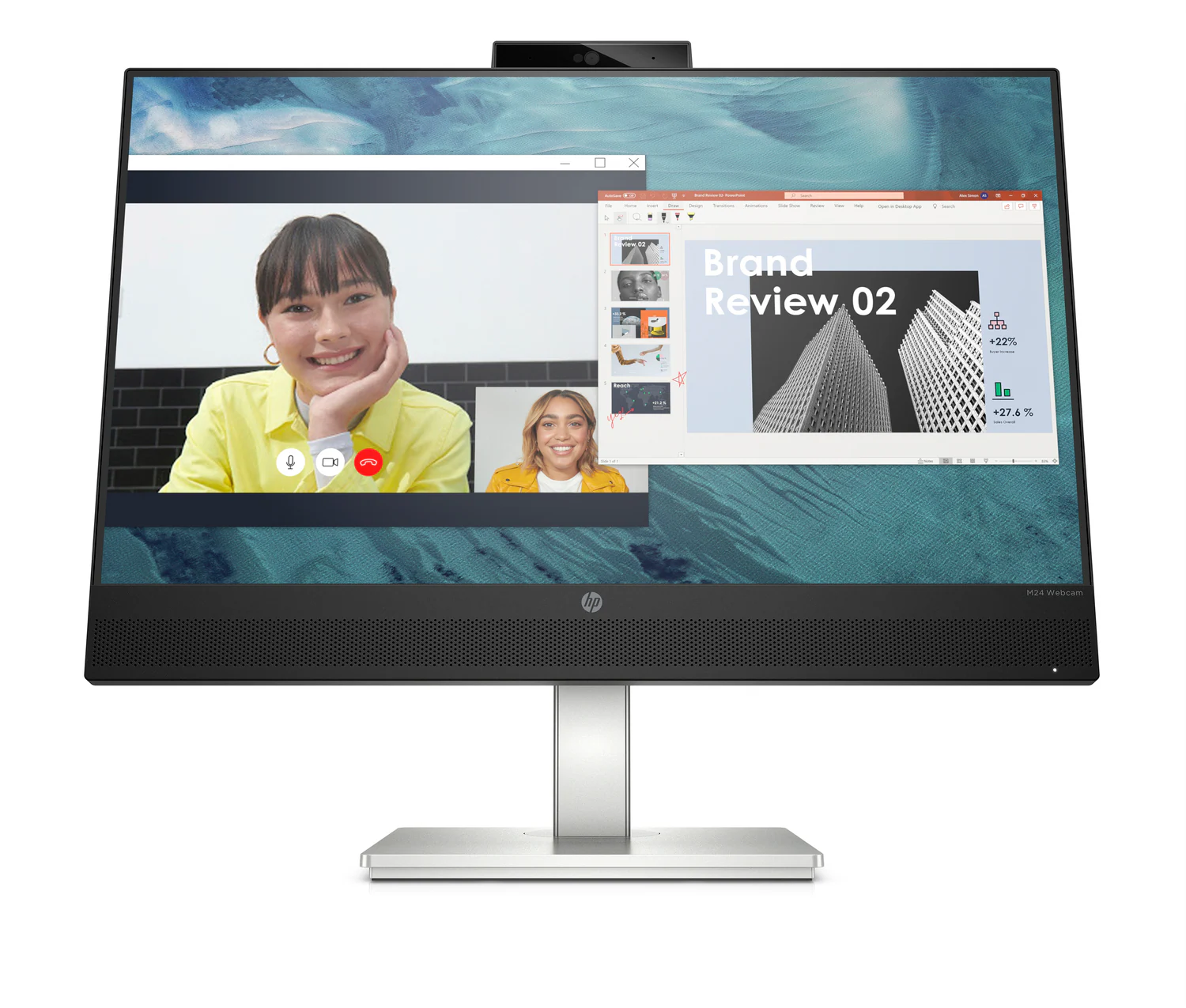 HP M24 Webcam Monitor - Best for work, school and fun