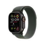 Apple Watch Ultra 2-Black Titanium Milanese Trail Loop Green-2