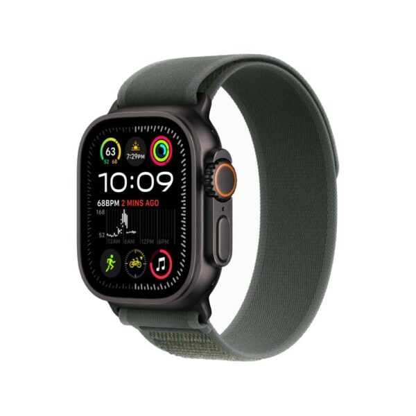 Apple watch ultra 2-black titanium milanese trail loop green-2 Apple watch ultra 2-black titanium milanese trail loop green-2