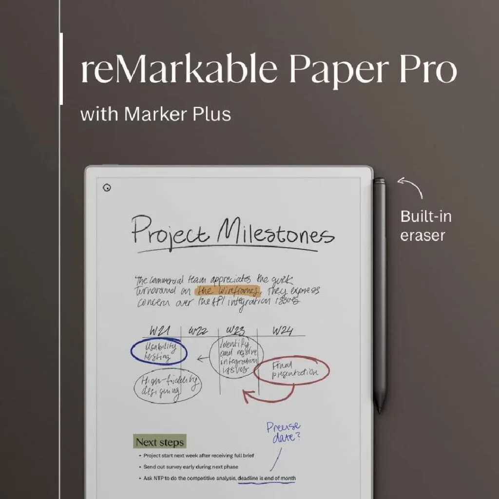 Remarkable paper pro tablet with marker plus Remarkable-pro-bundle