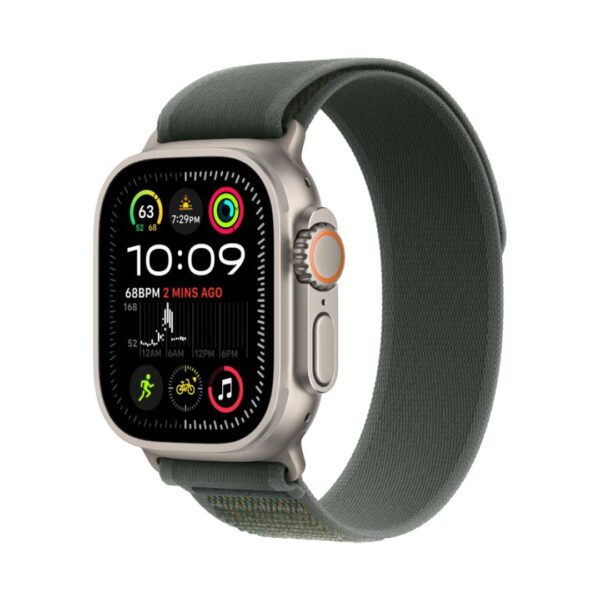 Apple watch ultra 2-natural titanium milanese trail loop green Apple watch ultra 2-natural titanium milanese trail loop green