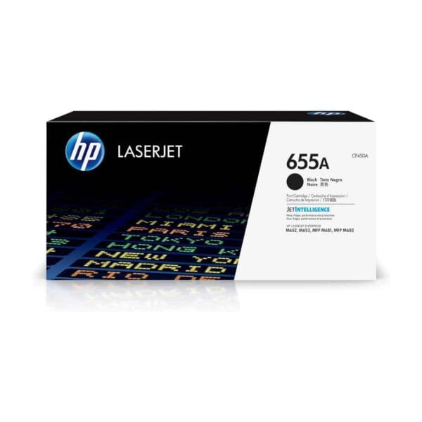 Hp 655a black original laserjet toner cartridge (cf450a)