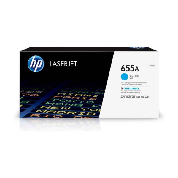 Hp 655a cyan original laserjet toner cartridge (cf451a) Hp 655a cyan original laserjet toner cartridge (cf451a)