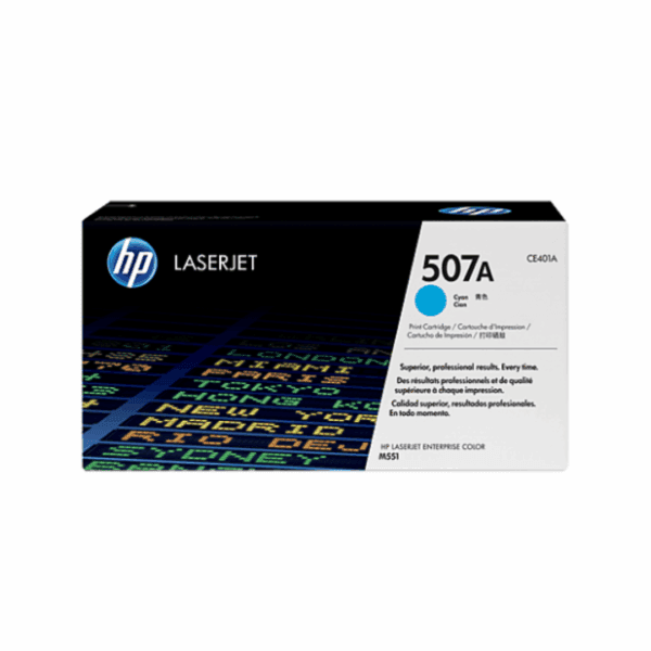 Hp 507a cyan laserjet toner cartridge (ce401a)