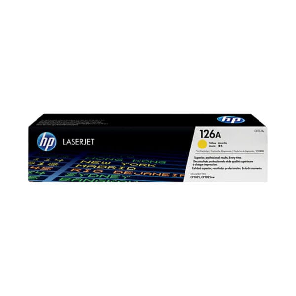 Hp 126a yellow laserjet toner cartridge (ce312a)