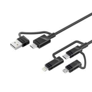 Promate 6-in-1 Hybrid Multi-Connector cable for Charging & Data Transfer