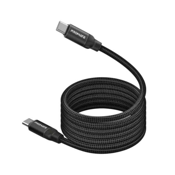 Promate 60w power delivery self-organizing magnetic usb-c cable