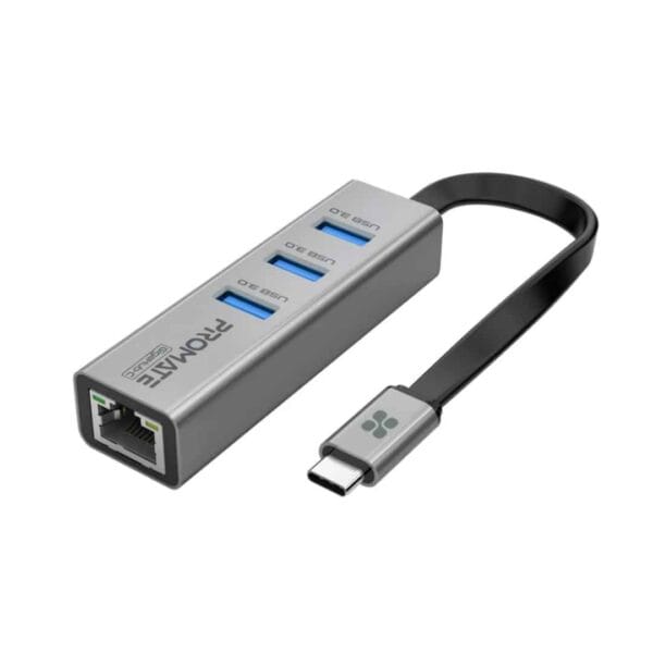 Promate multi-port usb-c hub with ethernet adapter (gigahub-c)-1