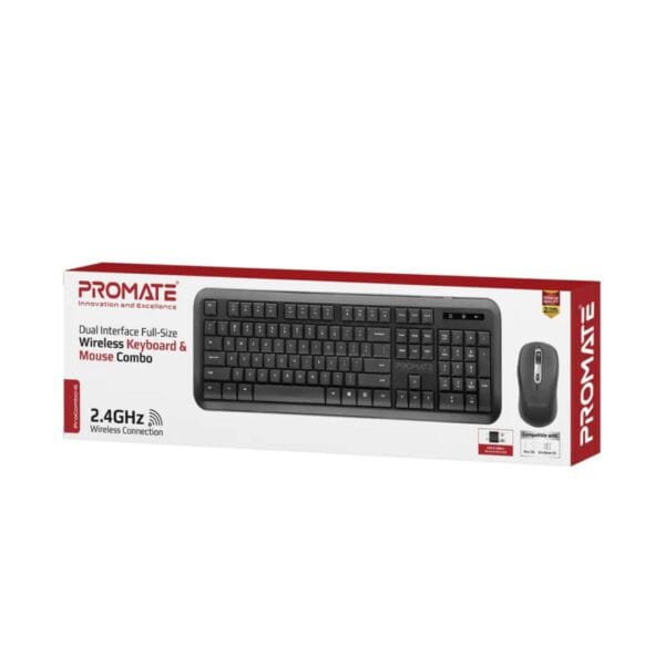 Promate procomb-6 wireless keyboard & mouse combo