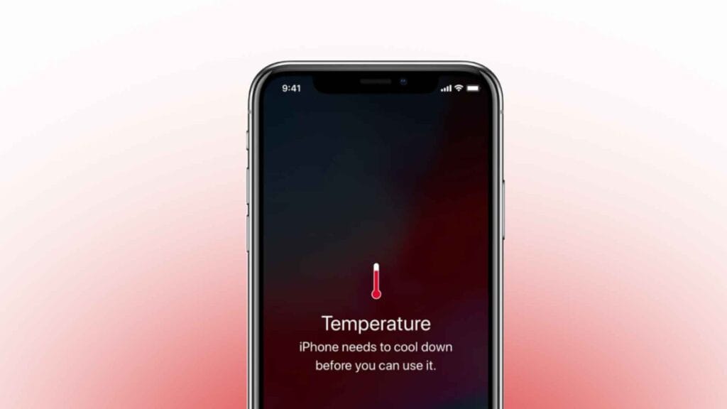 iphone showing high temeperature