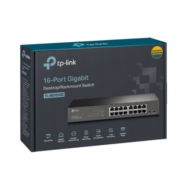 Tp‑link tl‑sg1016d 16-port gigabit easy smart switch