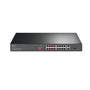 TP-Link TL-SL1218MP 16-Port 10/100Mbps + 2-Port Gigabit Rackmount PoE+ Switch