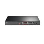 TP-LINK TL-SL1218P 16-Port 10/100 Mbps + 2-Port Gigabit Rackmount Switch