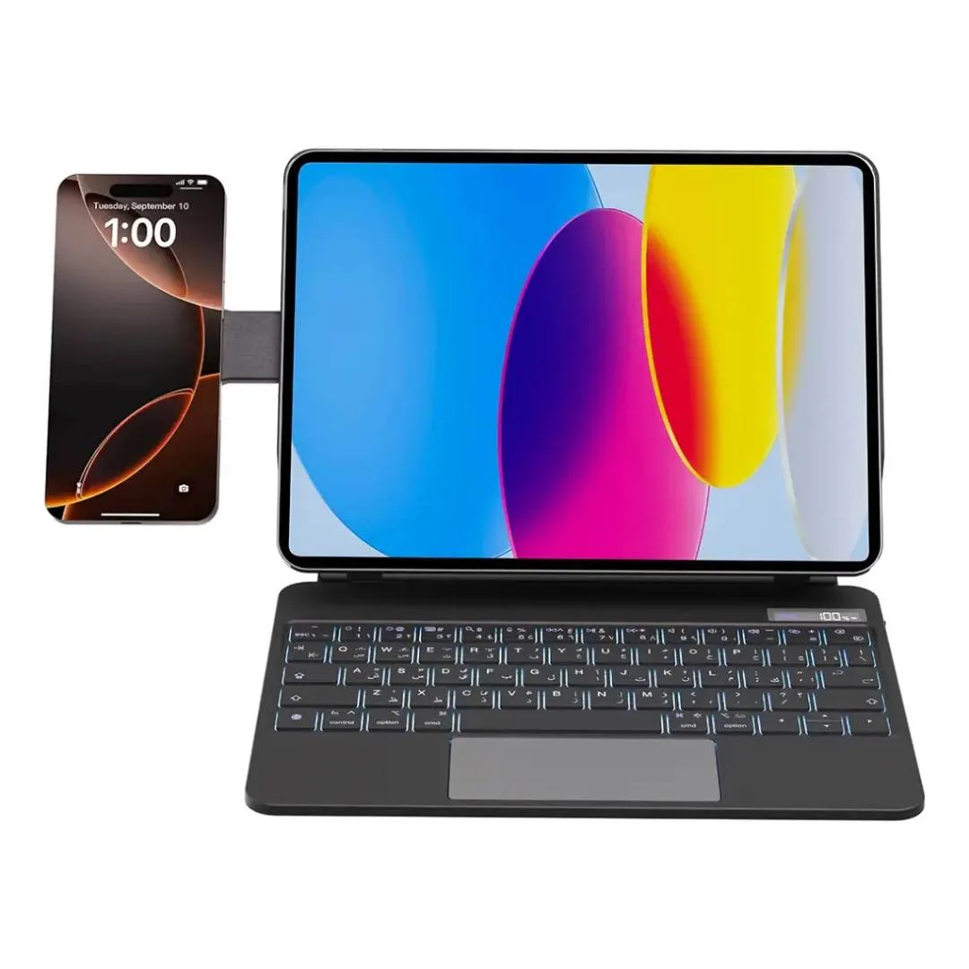 Powerology DynaBoard Wireless Keyboard Case With MagSafe Phone Holder