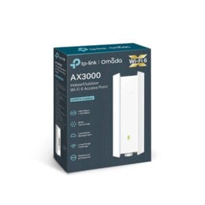 TP Link EAP650 Indoor/Outdoor Wi-Fi 6 Access Point.