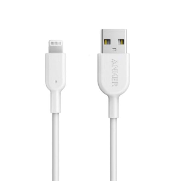 Anker powerline ii usb-a to lightning connector (3 ft)-white