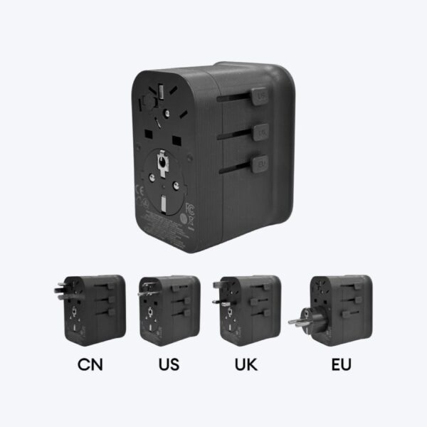 Anker Nano 4-in-1 Travel Adapter GaN 65W PD USB-C Charger International Power Adapter - A9213K12-1