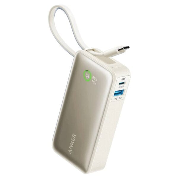 Anker nano power bank (10k, 30w, built-in usb-c cable) — a1688h11