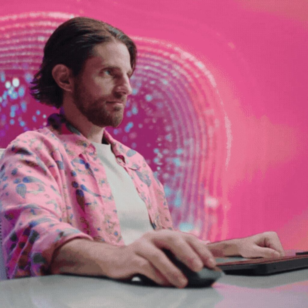 Professional using logitech mx master 4 wireless mouse during long work session