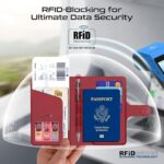 Promate PassMate Smart Leather Passport Holder with RFID Protection-1