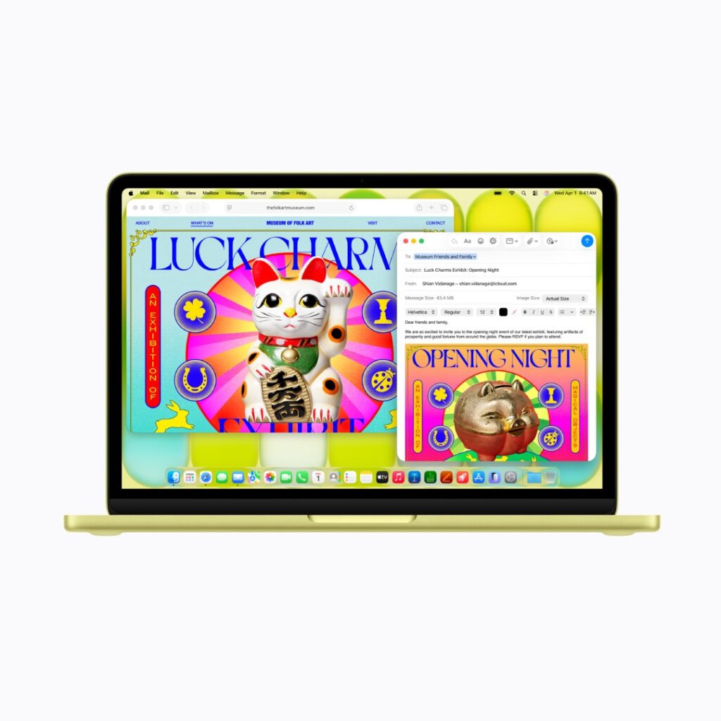 Citrus macbook neo with various applications