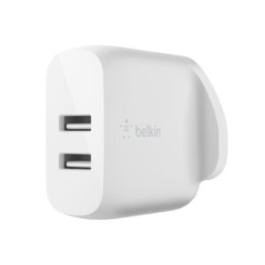 Belkin boost charge™ dual usb-a wall charger 24w- wcb002mywh-1