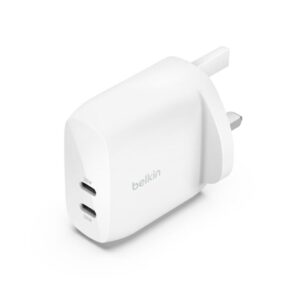Belkin BoostCharge Pro Dual USB-C 30W Wall Charger- WCB010myWH