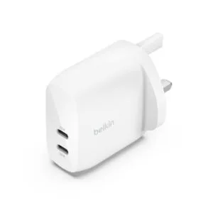 Belkin BoostCharge Pro Dual USB-C 30W Wall Charger- WCB010myWH