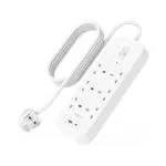 Belkin Power Strip Surge Protector 6 Output 650J, 18W, USB A + C- SRB002ar2M