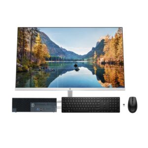 Hp m24fw 23. 8 inch fhd monitor + dell optiplex 3070 sff mini pc and hp 655 wireless keyboard and mouse combo – complete pc bundle