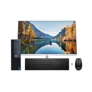 HP M24fw 23.8 inch FHD Monitor with Dell Optiplex 3070 SFF Mini PC and Keyboard Mouse Combo - Complete PC
