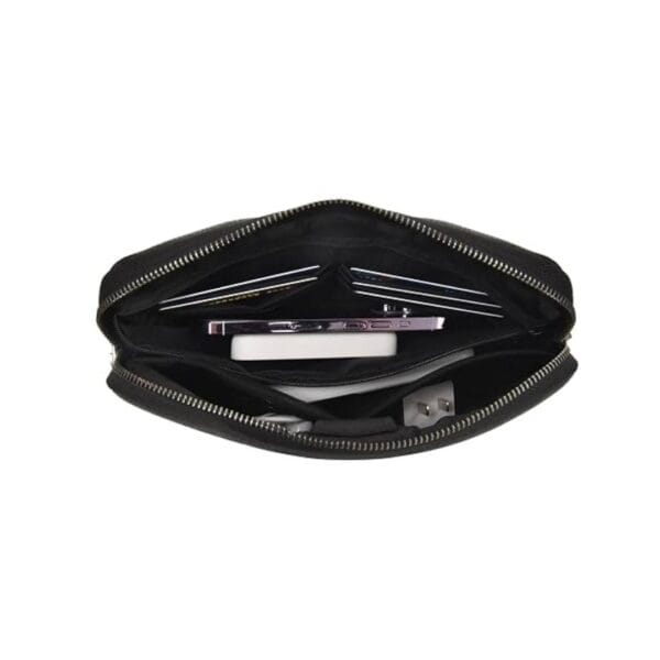 WIWU Alpha Fingerprint Lock Leather Clutch-3