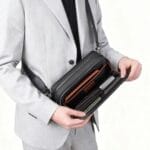 WIWU Master Genuine Leather Fingerprint Lock Crossbody Bag WIWU Master Genuine Leather Fingerprint Lock Crossbody Bag