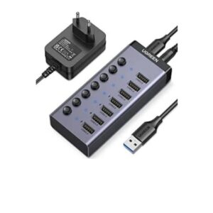 Ugreen usb-c to 7-port usb-a 3. 0 hub dc 12v eu – cm481